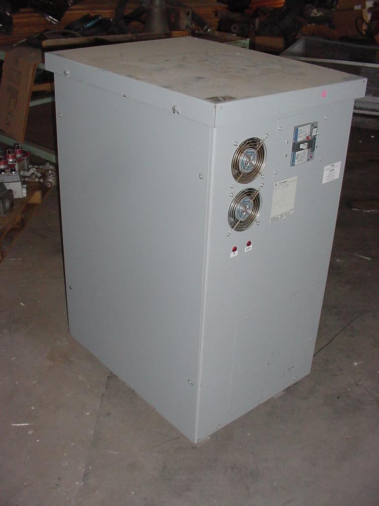 Transformers and Switchgear 25 kva GE dry transformer, 480 high voltage, 208Y/120 vac low voltage, 3 phase