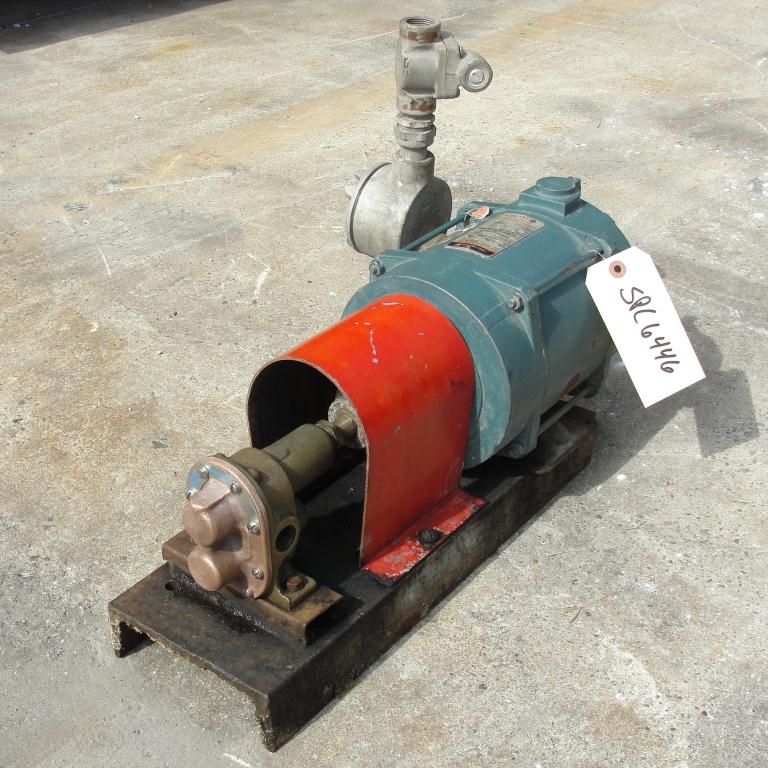 Pump 3/4 inlet Sherwood positive displacement pump .5 hp, Bronze