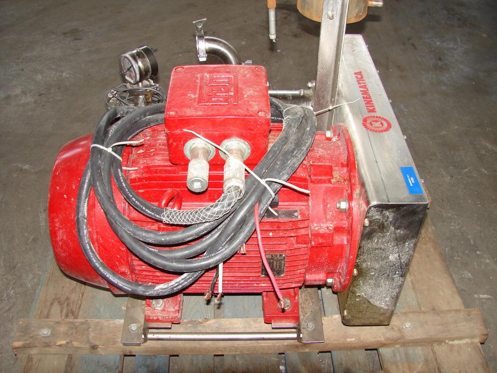 Homogenizer 50 hp Kinematica inline homogenizer model MT3-95-3A, 316 SS6