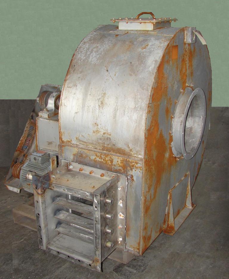 Blower centrifugal fan Garden City size 17 model RF-2, 10 hp, Stainless Steel Contact Parts
