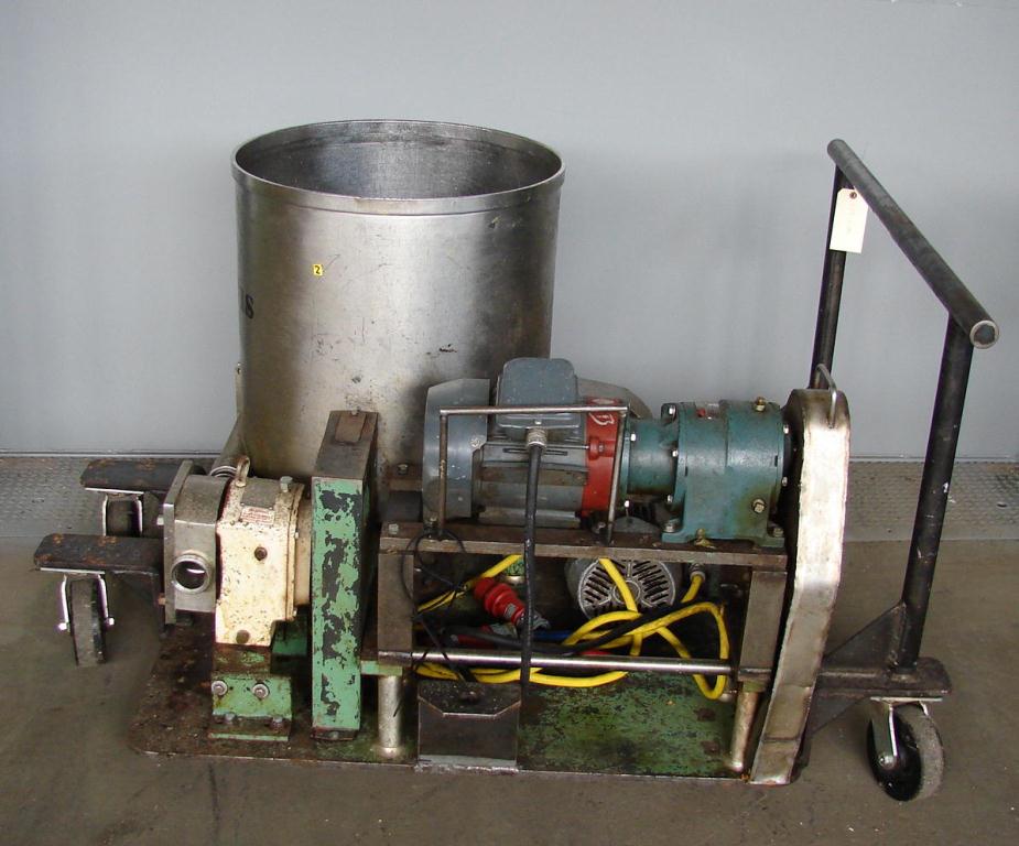 Pump 2 inlet Peters Machinery Co. positive displacement pump model 3R, 2 hp, Stainless Steel