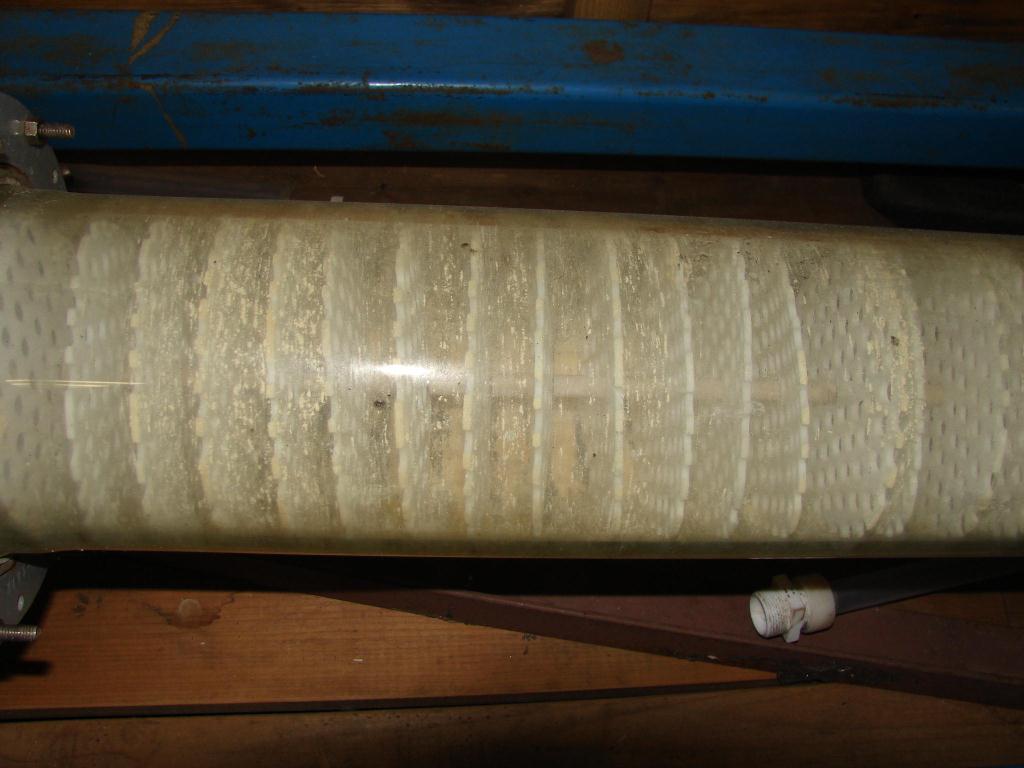 Distillation Column and Still Karr sieve tray distillation column, 110 reciprocating poly seive trays, Glass2