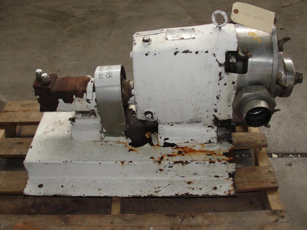 Pump 3 inlet Waukesha positive displacement pump model 130, Stainless Steel