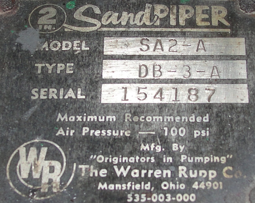 Pump 2 Warren-Rupp/ Sandpiper diaphragm pump, Aluminum3