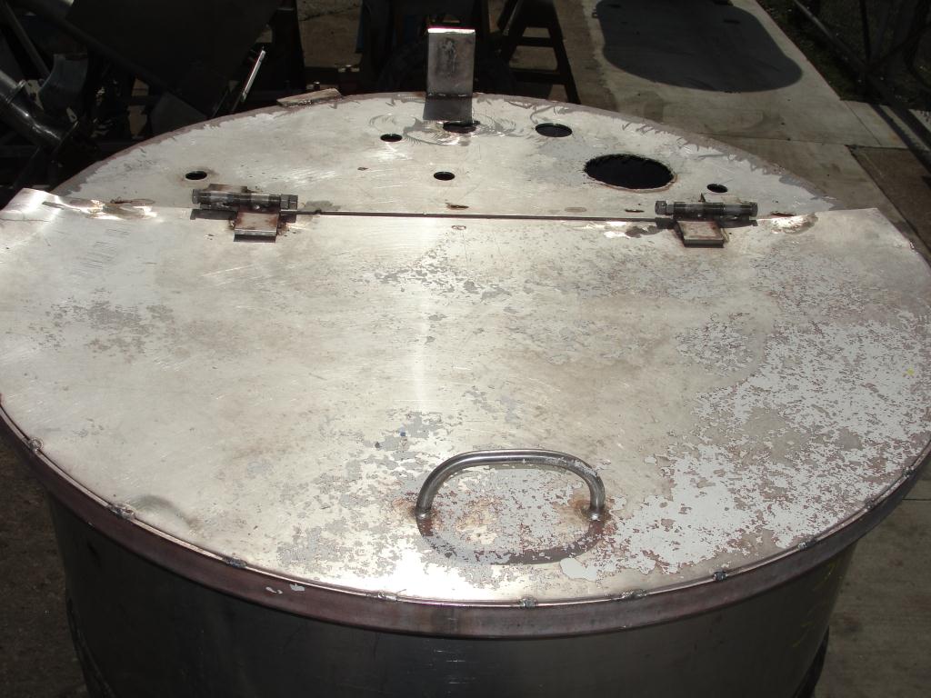 Tank 250 gallon vertical tank, Stainless Steel, half dimple jacket, conical bottom5
