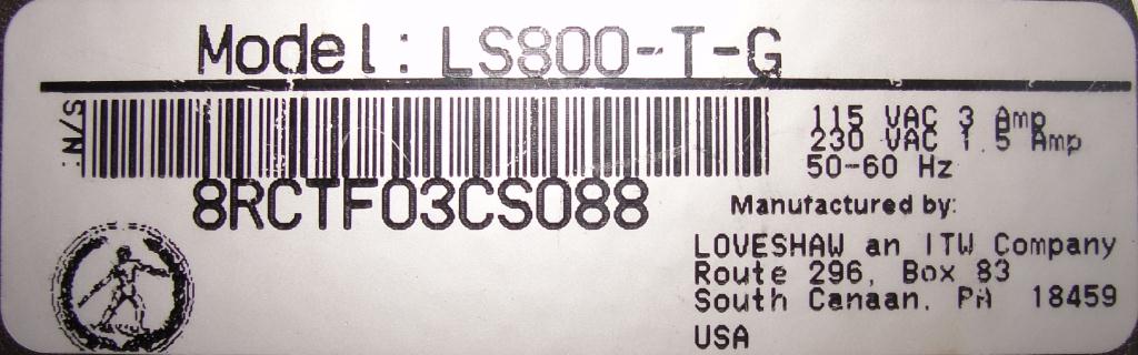 Labeler Loveshaw pressure sensitive labeler model Little David LS-800-T-G, blow-on, 16 per second8