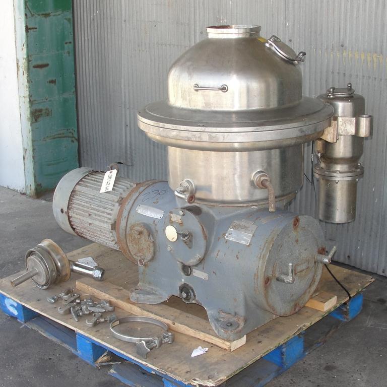 Centrifuge 20 hp Westfalia auto disk centrifuge model SA-20-06-076, 6500 bowl rpm, Stainless Steel1