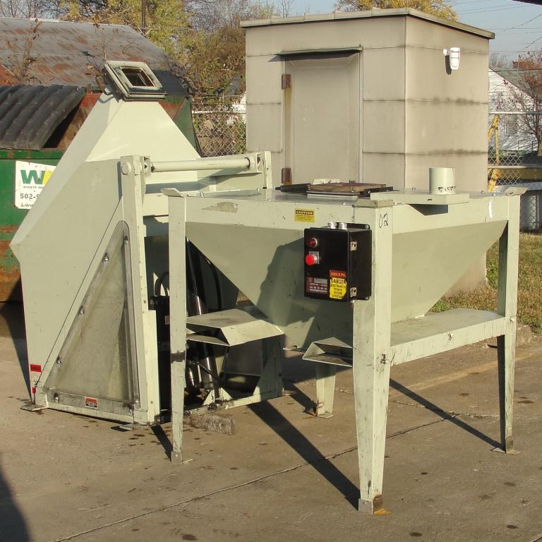 Material Handling Equipment tote dumper, 2500 lbs. IMCS Inc. model J19247, 25 w x 30 l x 33 t3
