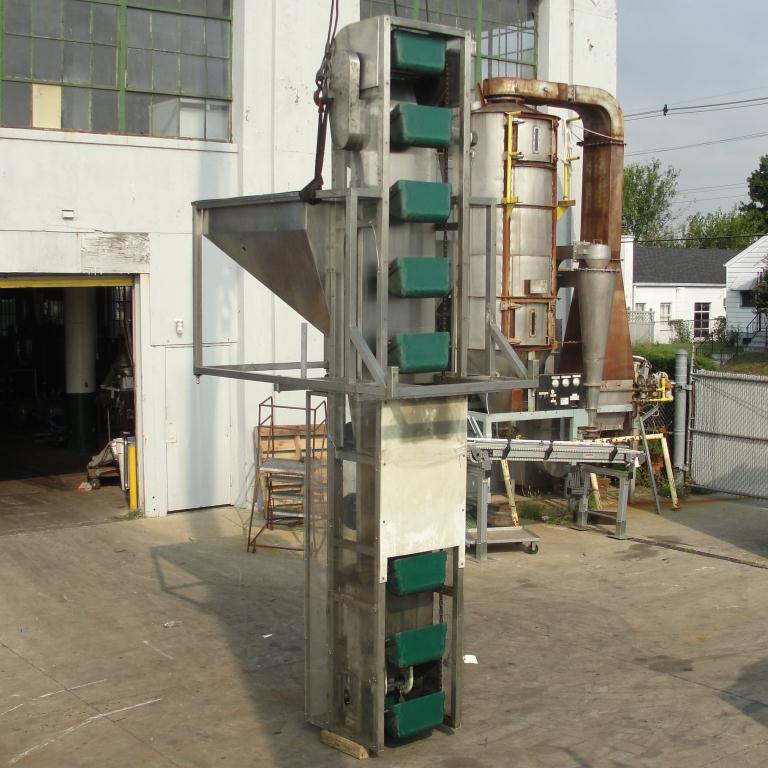 Conveyor New England Machinery bucket elevator Stainless Steel, 18 x 103