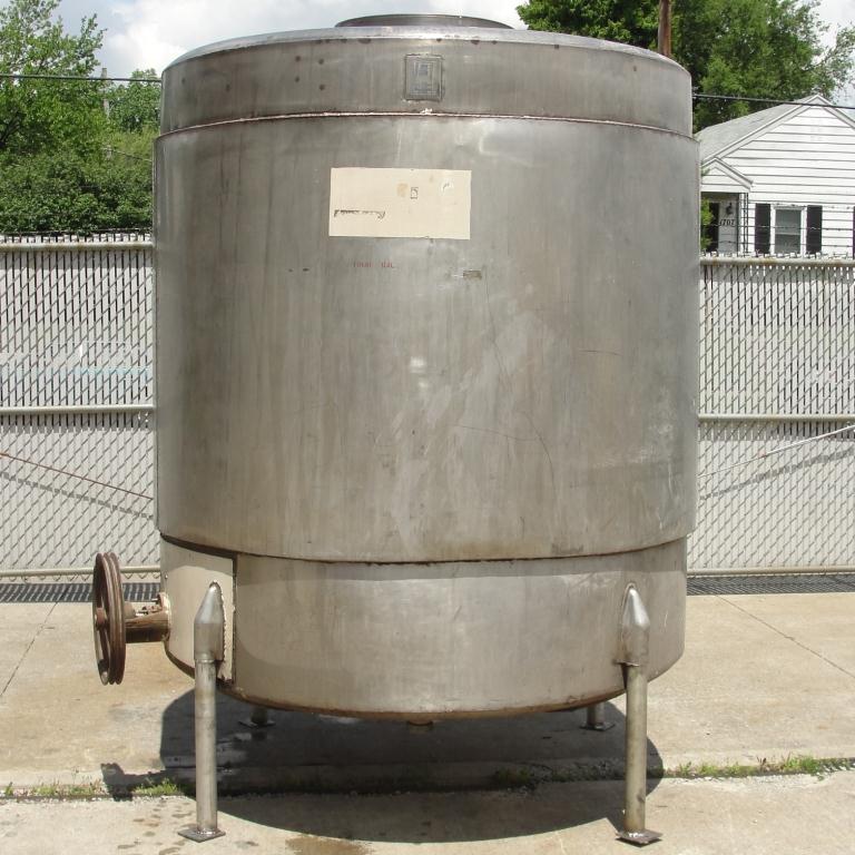 Tank 1000 gallon vertical tank, Stainless Steel, flat bottom