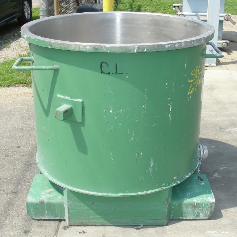 Mixer and Blender 125 gallon Ross change can Stainless Steel 39.25 inside diameter 31.5 inside height6