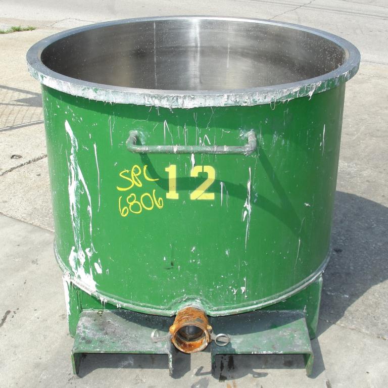 Mixer and Blender 100 gallon Ross change can Stainless Steel 39.25 inside diameter 27.5 inside height1