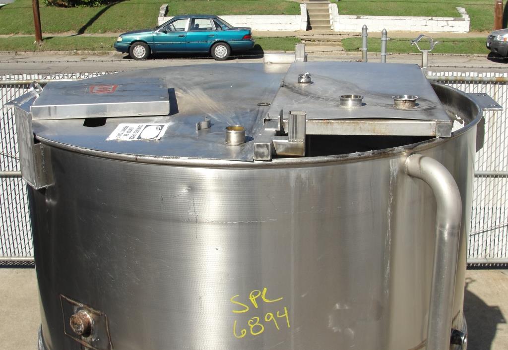 Kettle 1000 gallon Lee hemispherical bottom kettle, Stainless Steel3