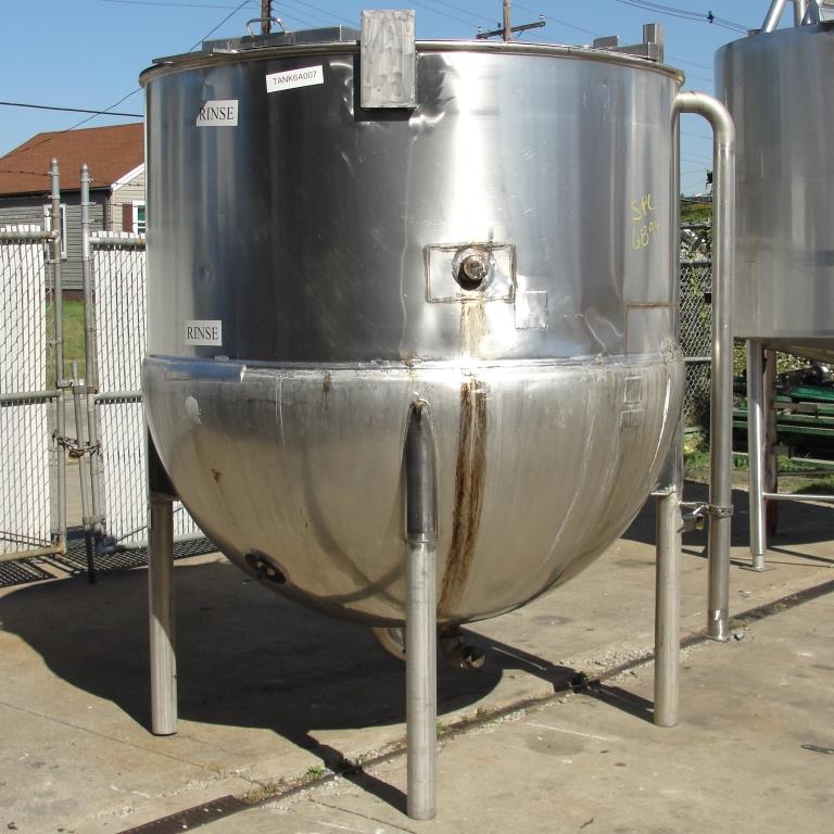 Kettle 1000 gallon Lee hemispherical bottom kettle, Stainless Steel5