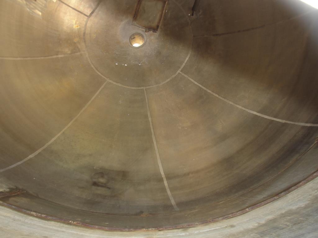 Kettle 1000 gallon Lee hemispherical bottom kettle, Stainless Steel10