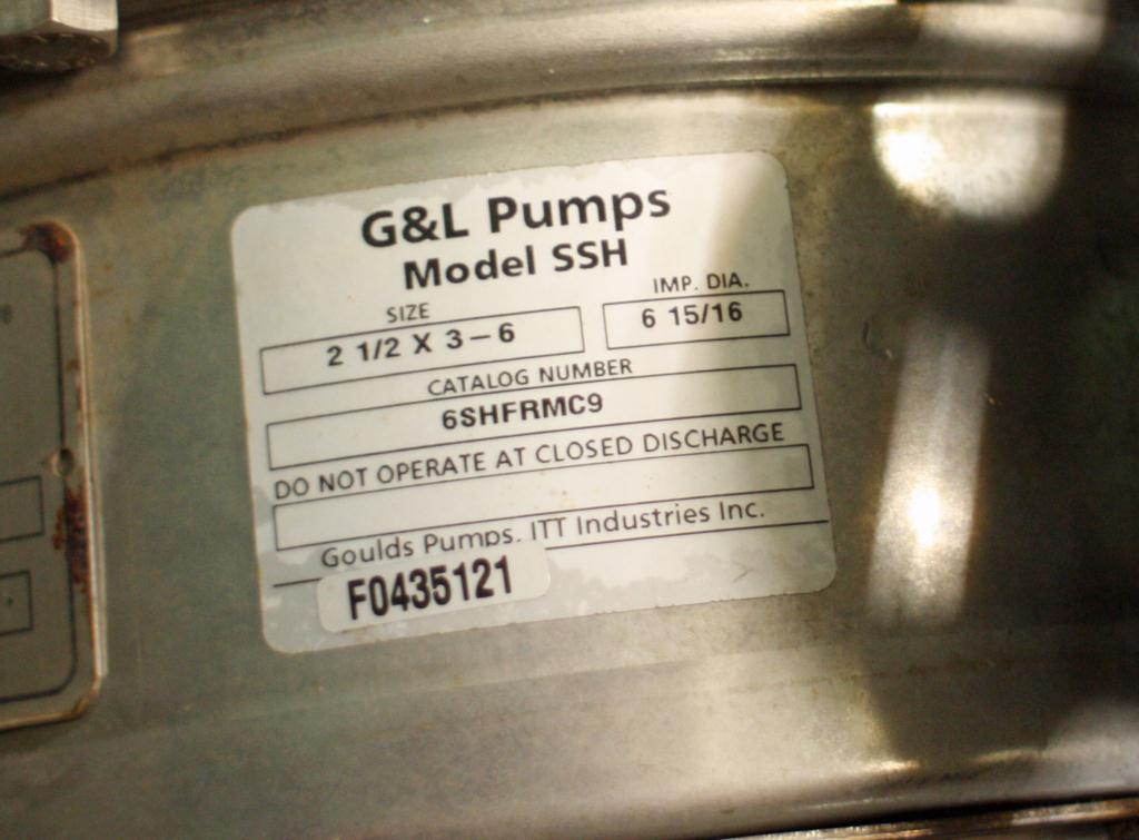 Pump 2 1/2 x3x6 Gould Pumps centrifugal pump, 3 hp, Stainless Steel4