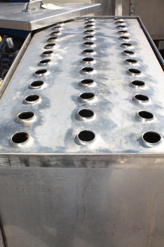 Miscellaneous Equipment bottle dump station Stainless Steel 39 each 1-1/4 diameter holes holes,  17 1/2W x 39 1/2L x 15D3