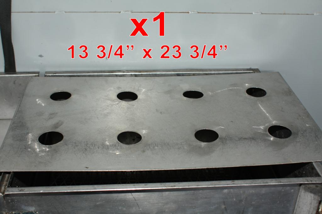 Miscellaneous Equipment bottle dump station Stainless Steel 14 each 1-5/8 diameter holes holes, 17W x 41-½L x 36-1/2H6