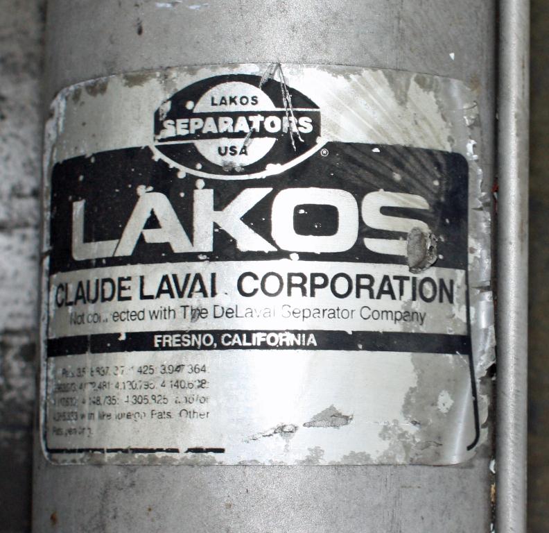 Miscellaneous Equipment Lakos Separator model ILS-0300 316SS Maximum Pressure: 150 psi (10.3 bar), 3 inlet, Stainless Steel3