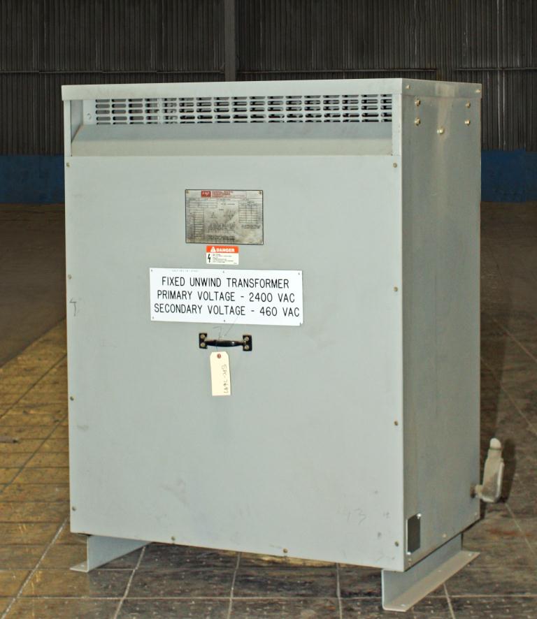 Transformers and Switchgear 93 kva Federal Pacific Transformer Company dry transformer, 2400 high voltage, 460 Y/266 low voltage, 3 phase1