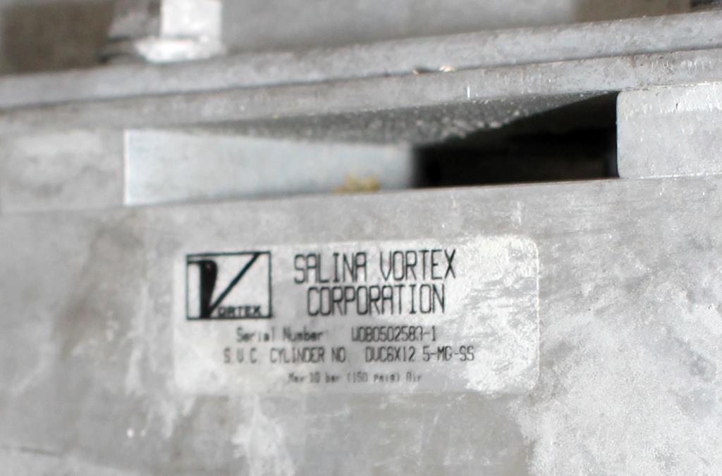 Valve 12 Salina Vortex Corp. gate valve, Pneumatic, Stainless Steel Contact Parts5