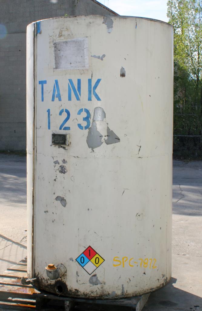 Tank 500 gallon vertical tank, CS, flat