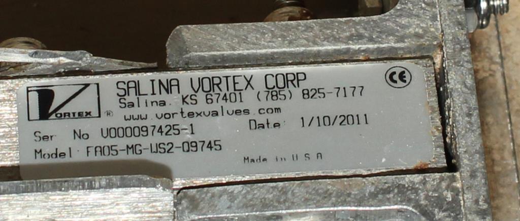 Valve 5 Salina Vortex gate valve, pneumatic, Stainless Steel Contact Parts3