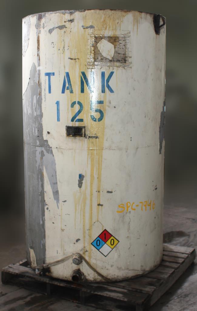 Tank 500 gallon vertical tank, CS, flat