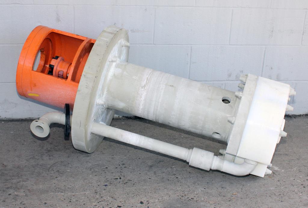 Pump 65x40x280 mm Munsch Chemie-Pumpen vertical centrifugal pump model TNP-KL 65 40-250, Polypropylene1