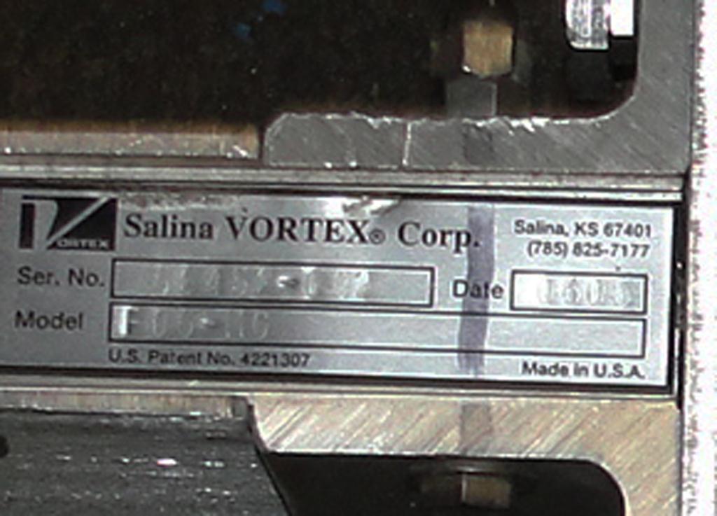 Valve I450X 6 ½ Salina Vortex Corp gate valve, pneumatic, Stainless Steel Contact Parts3
