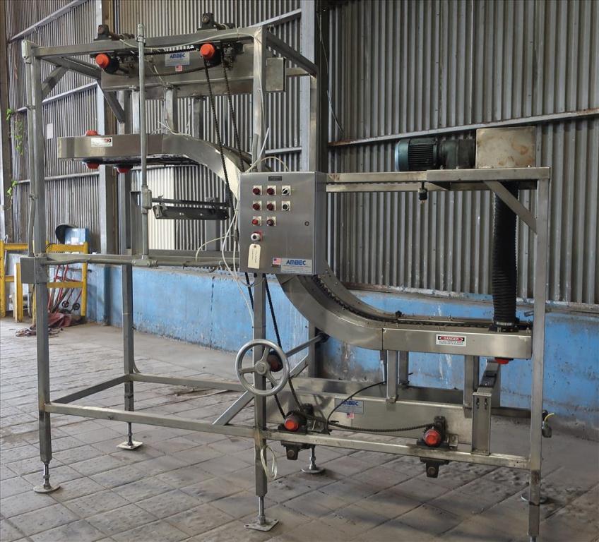 Conveyor AMBEC lowerator Stainless Steel, 38 discharge ht. and 80 infeed ht.3