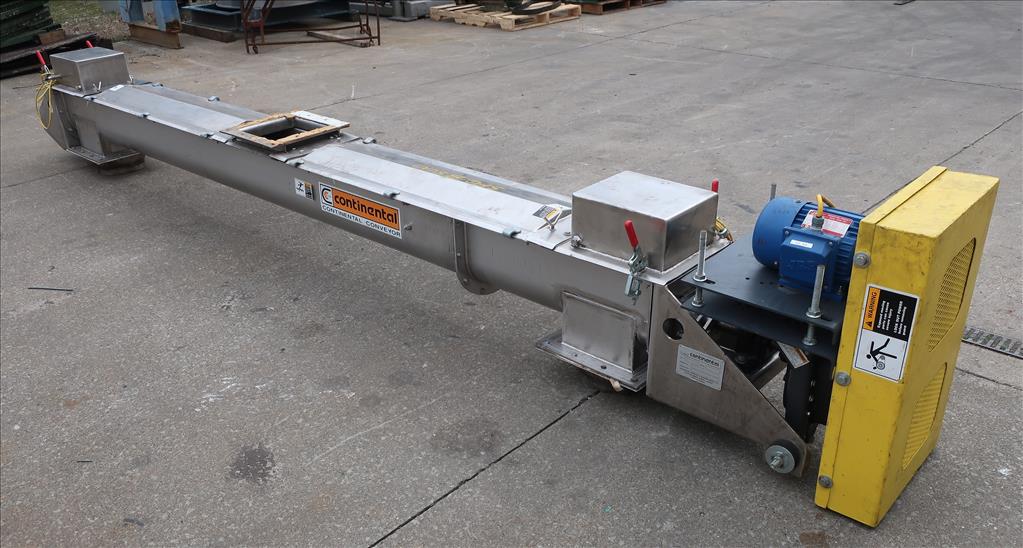 Conveyor Continental Conveyor screw conveyor model TD-123-0016D, Stainless Steel, 9dia. x 144long2