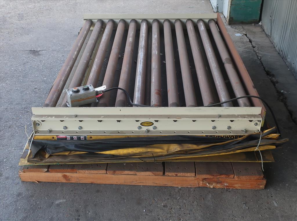 Material Handling Equipment scissor lift table, 2000 lbs. Southworth 63 w x 48 l roller conveyor platform4