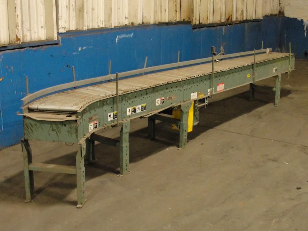 Conveyor 14.5 wide x 165 long size Hytrol powered roller conveyor CS