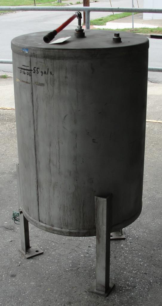 Tank 60 gallon vertical tank, Stainless Steel, flat bottom3
