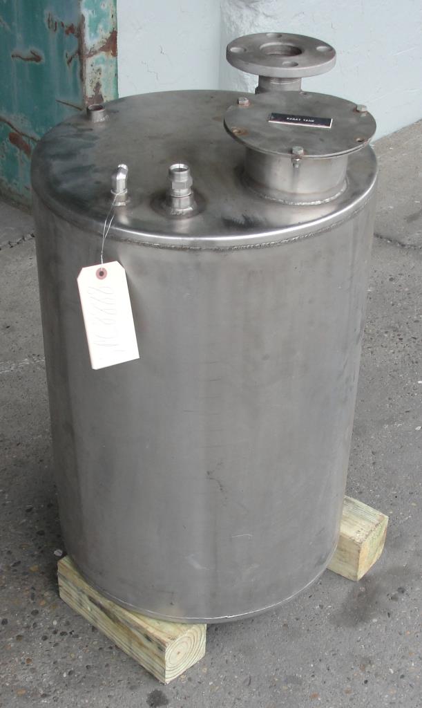 Tank 28 gallon vertical tank, Stainless Steel, flat