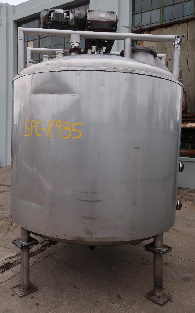 Kettle 1000 gallon Vendome processor kettle, agitator 5 hp side scraping, 100 psi jacket rating, Stainless Steel3