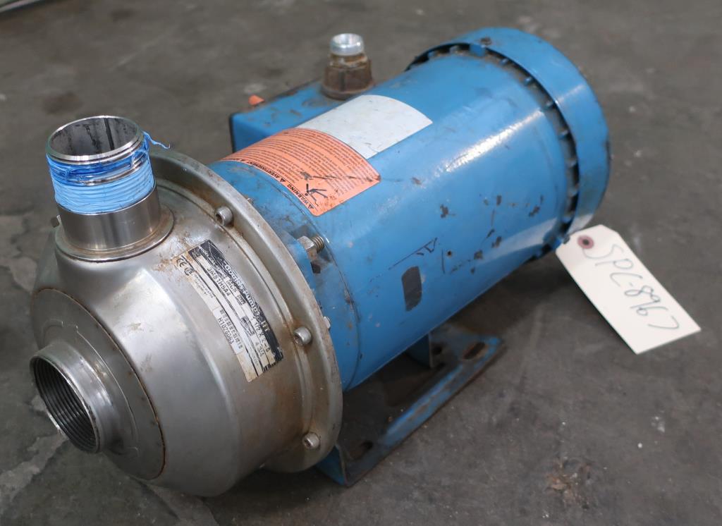 Pump 2x1.5x4.75 Goulds centrifugal pump, 3 hp, Stainless Steel