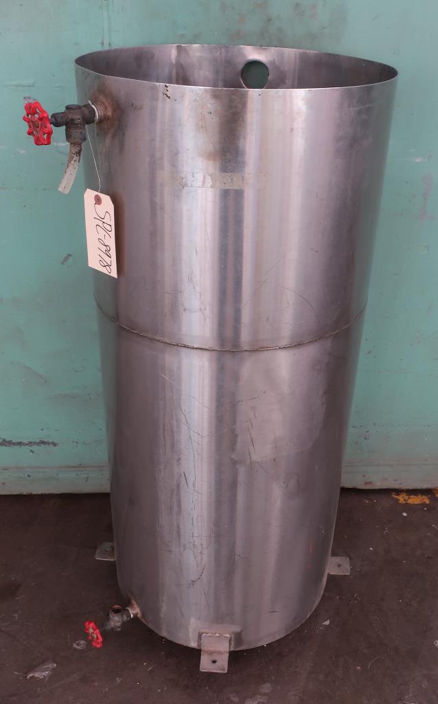 Tank 40 gallon vertical tank, Stainless Steel, conical bottom2