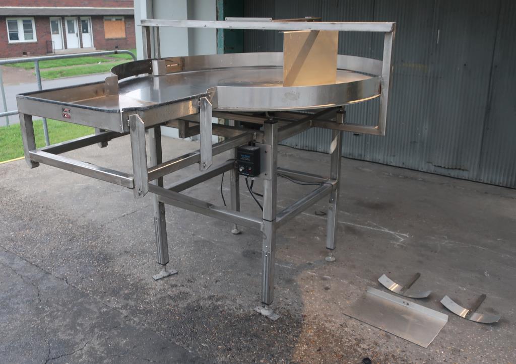 Accumulation Table 59 Kentucky Machine and Tool rotary bottle feed table Stainless Steel