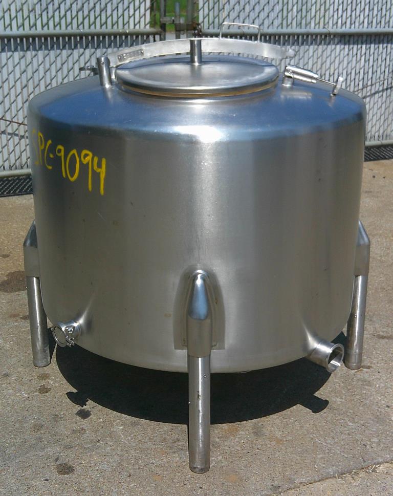 Tank 150 gallon vertical tank, Stainless Steel, flat bottom