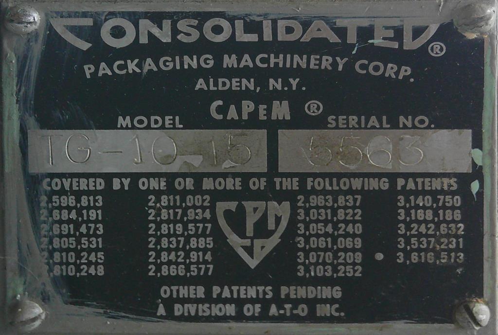 Capping Machine Consolidated screw capper model TG10-15, 28mm7