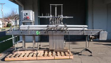 Inline Filling Systems 4/8 valve filler, stainless steel, tagged for hazardous locations