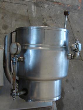 Kettle 5 gallon Groen hemispherical bottom kettle, 50 psi jacket rating, 304 SS