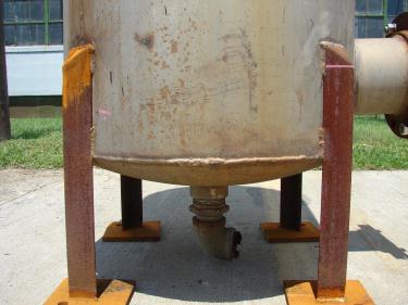 Tank 125 gallon vertical tank, Stainless Steel, dish bottom