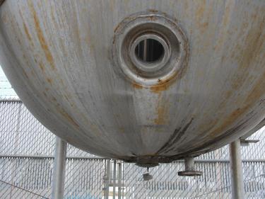 Kettle 1000 gallon Lee hemispherical bottom kettle, anchor sweep agitator, 40 psi jacket rating, Stainless Steel
