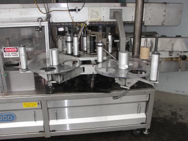 Labeler Shorewood pressure sensitive labeler model 4100, front & back, 300 cpm