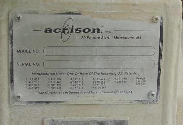Feeder 6 Acrison screw feeder 6, Stainless Steel Contact Parts