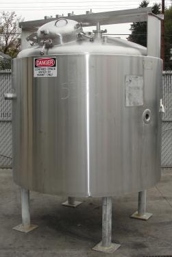 Kettle 400 gallon Groen hemispherical bottom kettle, scrape agitator, 100 psi jacket rating, 316 SS