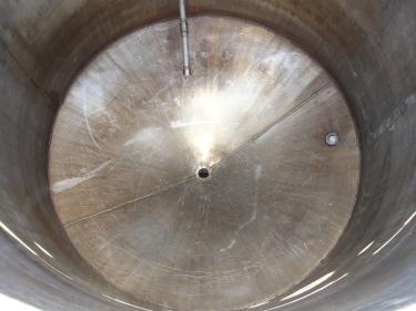 Tank 250 gallon vertical tank, Stainless Steel, half dimple jacket, conical bottom